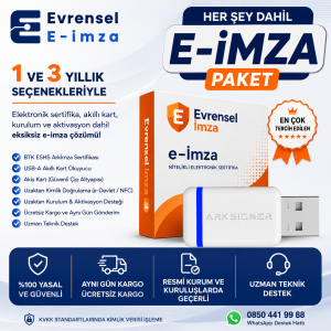 E-imza Her Şey Dahil Paket  1 ve 3 Yıllık – Aynı Gün Kargo, Uzaktan Kurulum & Ücretsiz Destek